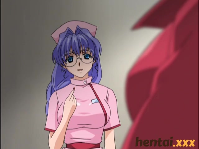 blue hair nurse Hentai