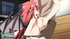 Red-haired manga fairy with bat wings blowing sexy guy before sloppy fuck