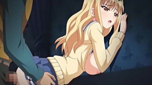 642px x 362px - Busty Blonde Anime Gal In Uniform Gets Double-Penetrated ...