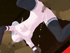 Gal with gray hair has a knack for taking on multiple raging hard-ons.