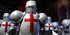 Gals get frisky with their knight in shining armor in a majestic structure.