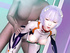 Lavender-haired hottie is entangled in and fucked by long purple dicks.