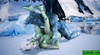 Purple-haired fairy with green skin fucking with icy monster
