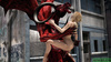 Tattooed blonde babe gets fucked badly by angry red dragon with horns