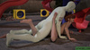 Horny clown drilling sloppily nasty red slut on the kids' playground
